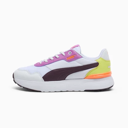 Женские кроссовки Puma R78 Voyage, бело-сливово-лимонные