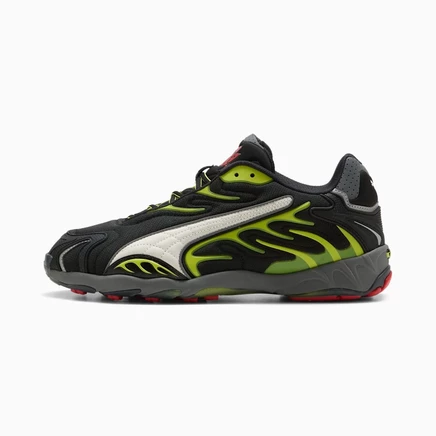 Кроссовки PUMA x A$AP Rocky Inhale Mesh, черно-бело-лаймовые