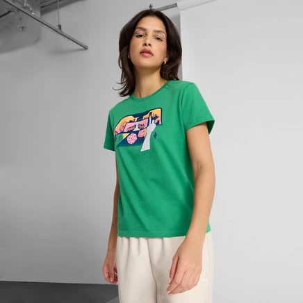 Женская футболка Puma Las Vegas Mirror, зеленая