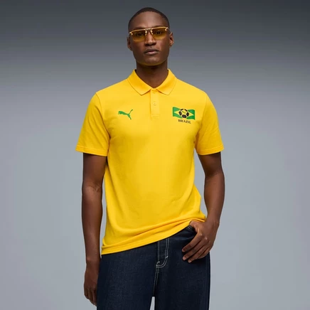 Мужская футболка-поло Puma Fanpack Country Pride, желто-зеленая