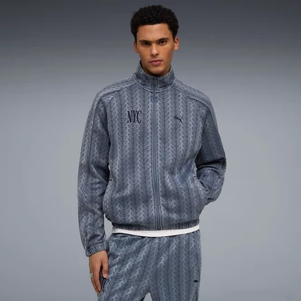 Мужская спортивная куртка Puma T7 Jacquard NYC, темно-синяя
