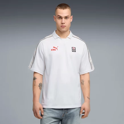 Мужская футболка puma king fanpack england, белая с красными и золотыми