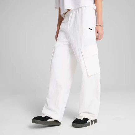 Женские брюки карго Puma Wardrobe Essentials, белые