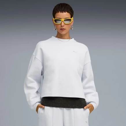 Женская толстовка с круглым вырезом Puma Wardrobe Essentials, серебристая