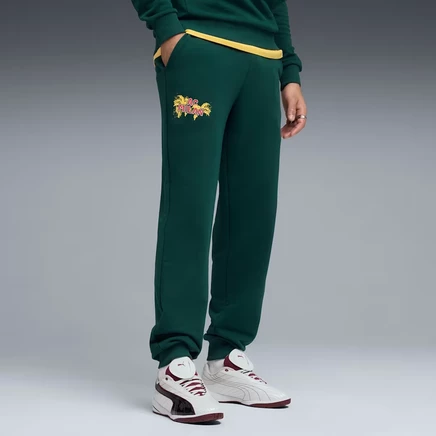 Мужские джоггеры Puma ftblCulture AC Milan, темно-зеленые с желтыми