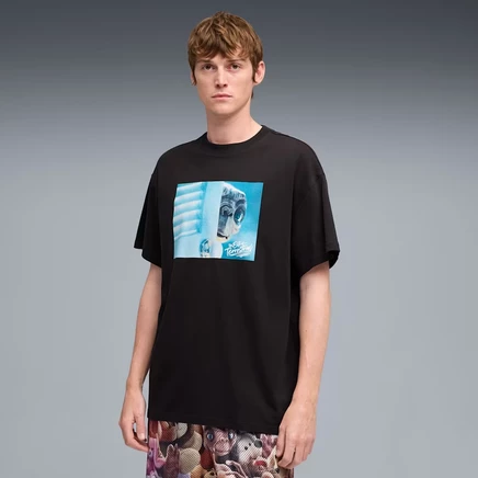 Мужская баскетбольная футболка puma hoops x e.t., черная