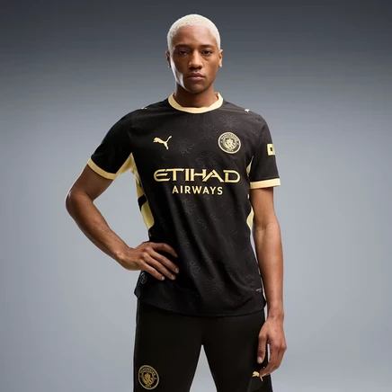 Мужская футболка Puma Man City Authentic, черно-бежевая