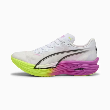 Мужская беговая обувь puma deviate nitro elite 3, бело-малиновая