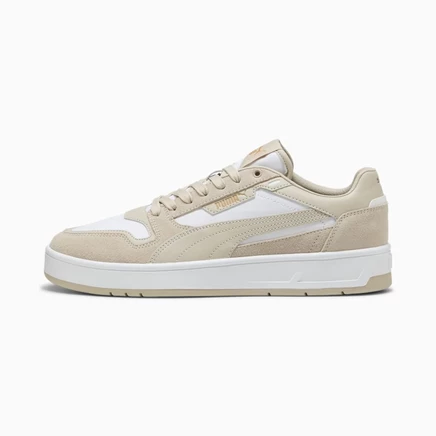 Мужские кроссовки Puma Court Classic Street Suede, бело-песочно-золотистые
