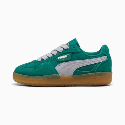 Женские кеды Puma Palermo замшевые, зелено-лиловые
