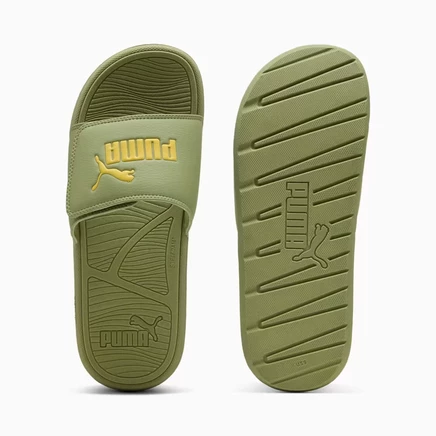 Мужские слайды Puma Cool Cat 2.0, зелено‑желтые