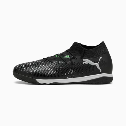 Мужские футзалки PUMA Future 8 MATCH, черно-серо-неоновые