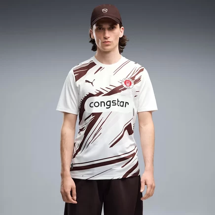 Мужская гостевая футболка Puma Sankt Pauli, бело-кофейная