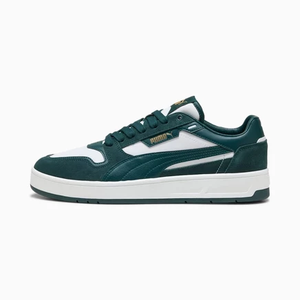 Мужские кроссовки Puma Court Classic Street Suede, бело-зеленые