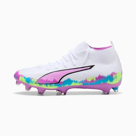 Женские бутсы Puma ULTRA 6 MATCH+, бело-аква-розовые