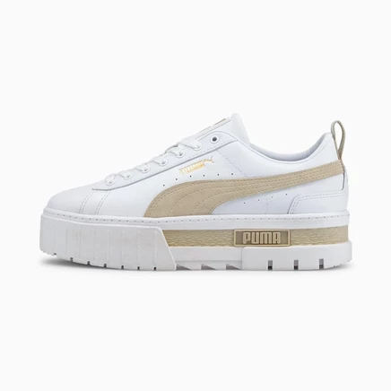 Женские кроссовки Puma Mayze Mayze Leather, бело-песочные