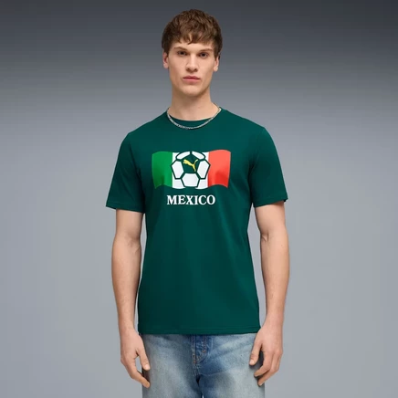 Мужская фанатская футболка Puma Fanpack USA, зелёная и жёлтая