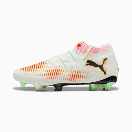 Мужские бутсы Puma FUTURE 8, бело-черно-зелёные