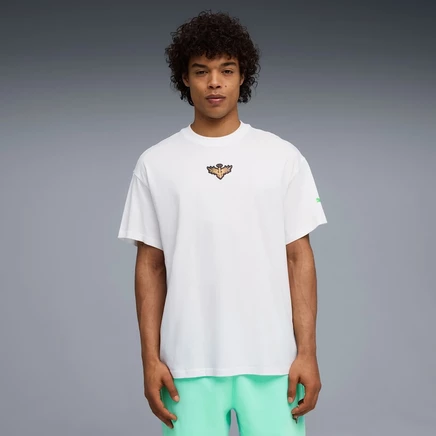 Мужская футболка Puma MELO Melo Alwayz On 1, бело-серебристая