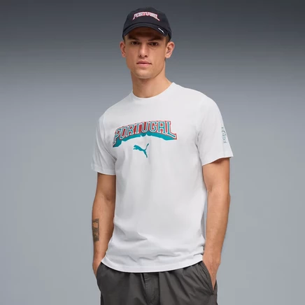 Мужская футболка Puma Portugal ftblCulture, бело‑зеленая