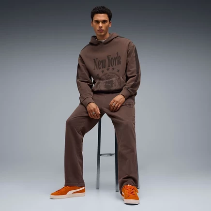 Мужские джоггеры Puma Wardrobe Essentials NYC, шоколадно-коричневые