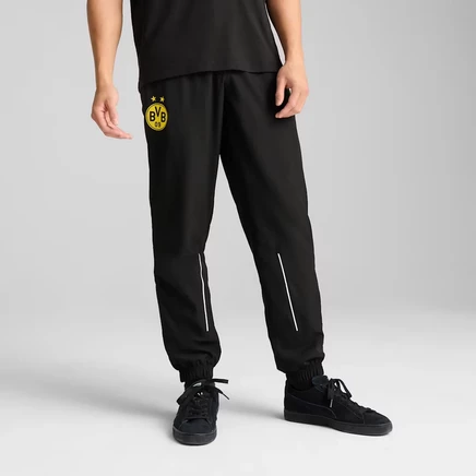 Мужские спортивные брюки Puma Borussia Dortmund с эмблемой BVB, черно-желтые