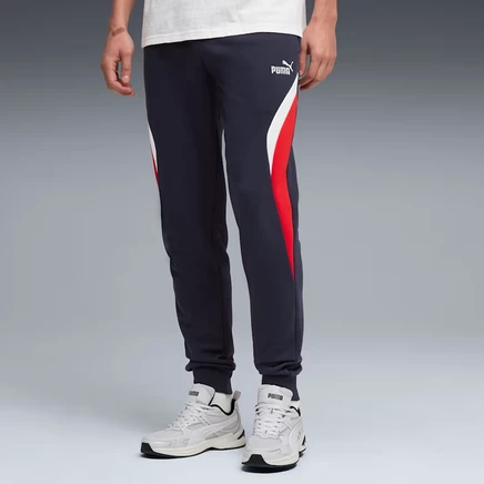 Мужские спортивные брюки Puma Essentials Block, темно-синие и красные