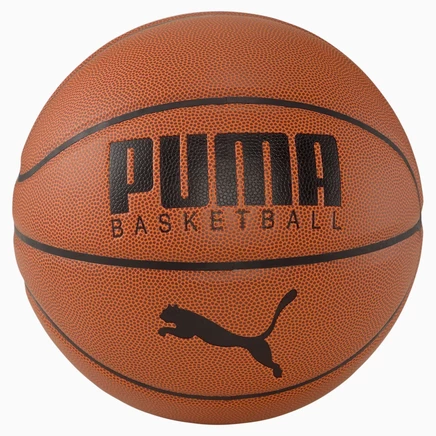 Баскетбольный мяч Puma кожаный, коричнево-черный
