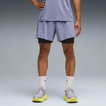 Женские 2-в-1 шорты Puma Dreamrun dryCELL, серо-голубые
