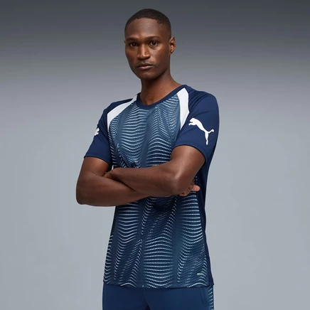 Мужская тренировочная футболка Puma individualFINAL, темно-синяя/ледяно-голубая