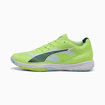 Мужские кортовые кроссовки Puma Accelerate Turbo 4, салатово-белые/серебристые
