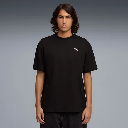 Мужская футболка Puma Elevated Essentials свободного кроя, черная