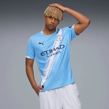 Мужская футболка Puma Manchester City 25/26, голубая с белым