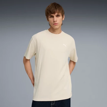 Мужская футболка Puma Elevated Essentials свободного кроя, белая