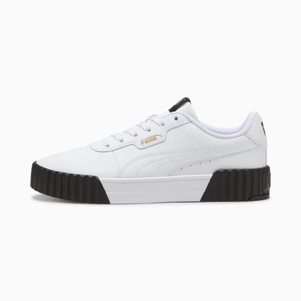 Женские кроссовки Puma Carina 3.0, бело-золотые