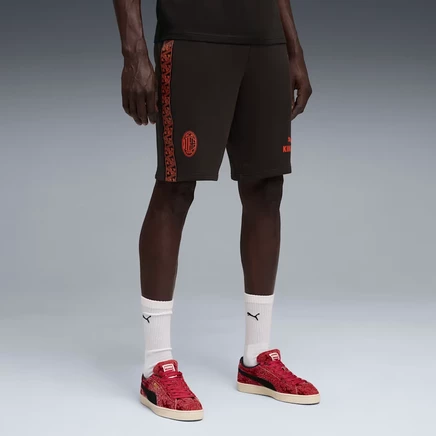 Мужские футбольные шорты Puma KING AC Milan, черно-красные