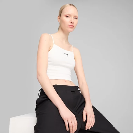 Женская майка в рубчик Puma Wardrobe Essentials, белая