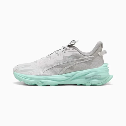 Женские трейловые кроссовки Puma Fast-Trac NITRO 3, серо-мятные с серебристым