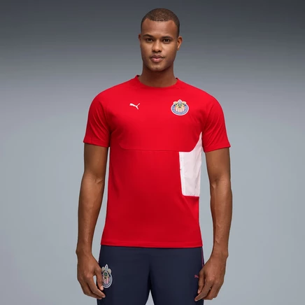 Мужская футболка Puma PUMATECH C.D. Guadalajara для болельщиков, красно-белая