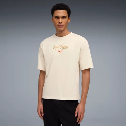 Мужская футболка Puma Wardrobe Essentials Las Vegas с принтом, белая
