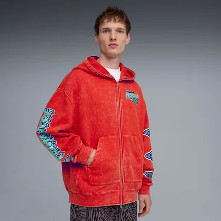 Мужское худи на молнии Puma Melo World, красное