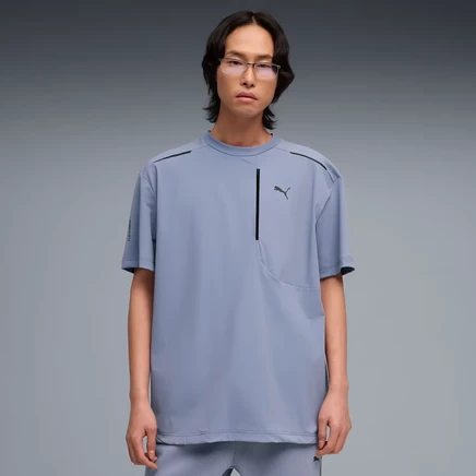 Мужская футболка Puma PUMATECH с карманом, серо-голубая