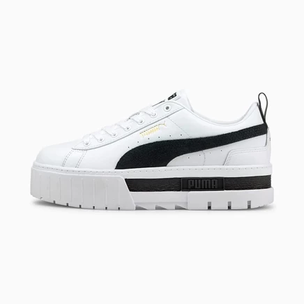 Женские кроссовки Puma Mayze Leather, бело-черные