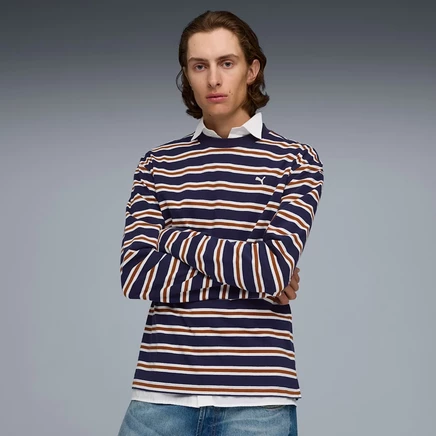 Мужская футболка с длинным рукавом puma select essentials, темно-синяя