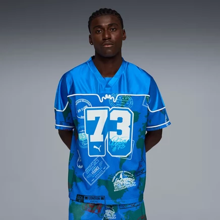 Мужская майка Puma Around The World, синий с принтом