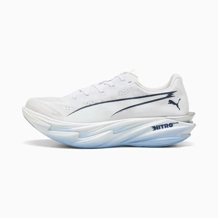 Женские кроссовки Puma Deviate NITRO Elite 4, бело‑голубые