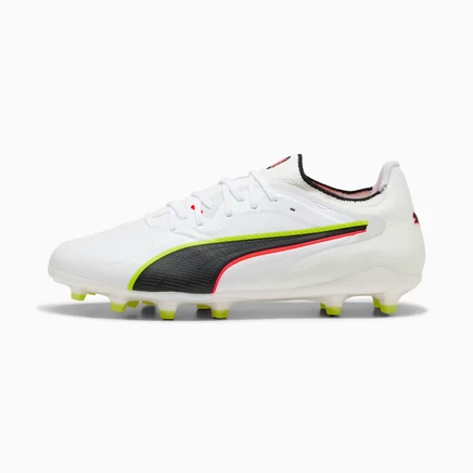 Женские бутсы Puma KING 20 ULTIMATE, бело-красно-желтые