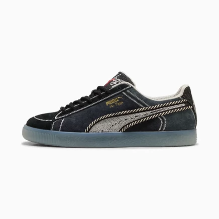 Мужские кроссовки Puma Clyde Las Vegas, черно-серые с бежевыми акцентами