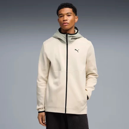 Мужское худи Puma PUMATECH на молнии, белое