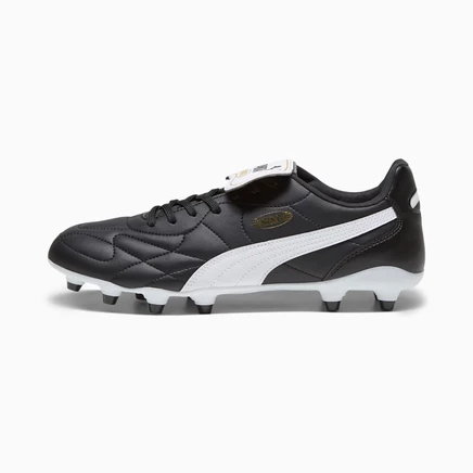 Мужские футбольные бутсы Puma King KING TOP, черно-бело-золотые